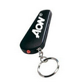 Black Light Up Whistle Keychain with Red LED